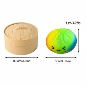 Rainbow Color Bao Bun Squishy Toy Soft Stretchy High Bounce Sensory Play for Adults Calming Kids Touch Training