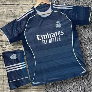 Real Madrid Youth Football Kit 25/26 – Premium Dragon Scale Fabric Breathable Match-Standard for Young Players