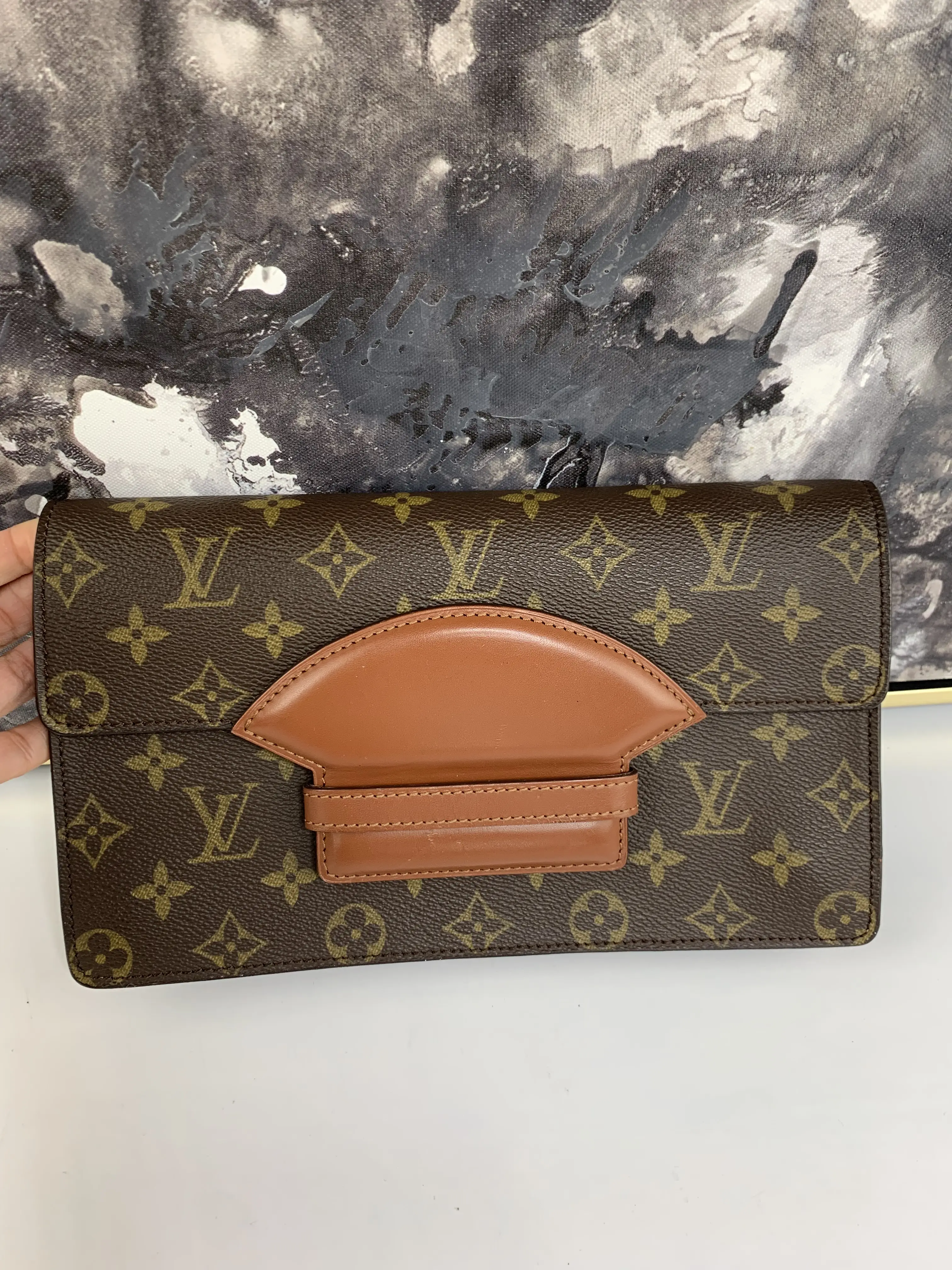 Pre-owned Louis Vuitton canvas and leather Clutches & Wristlets VIntage Monogram Cutch