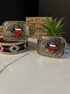 SJ- Texas Logo Belt Buckle