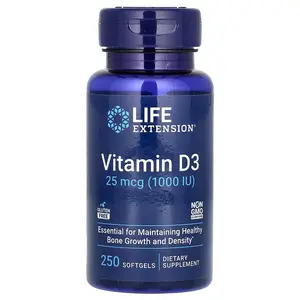 Life Extension Vitamin D3, 25 mcg (1,000 IU), 250 Softgels