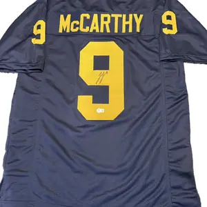 JJ McCarthy Autographed Michigan Blue Custom Jersey