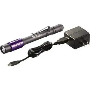 Streamlight Tactical Flashlight - Aluminum Body, IPX4 Water Resistant, 1m Impact Resistant, 630 Candlepower, 2.5hr Runtime, UV LED Bulb, Black, 1x 3.7V Lithium Battery Included (Model 66148)