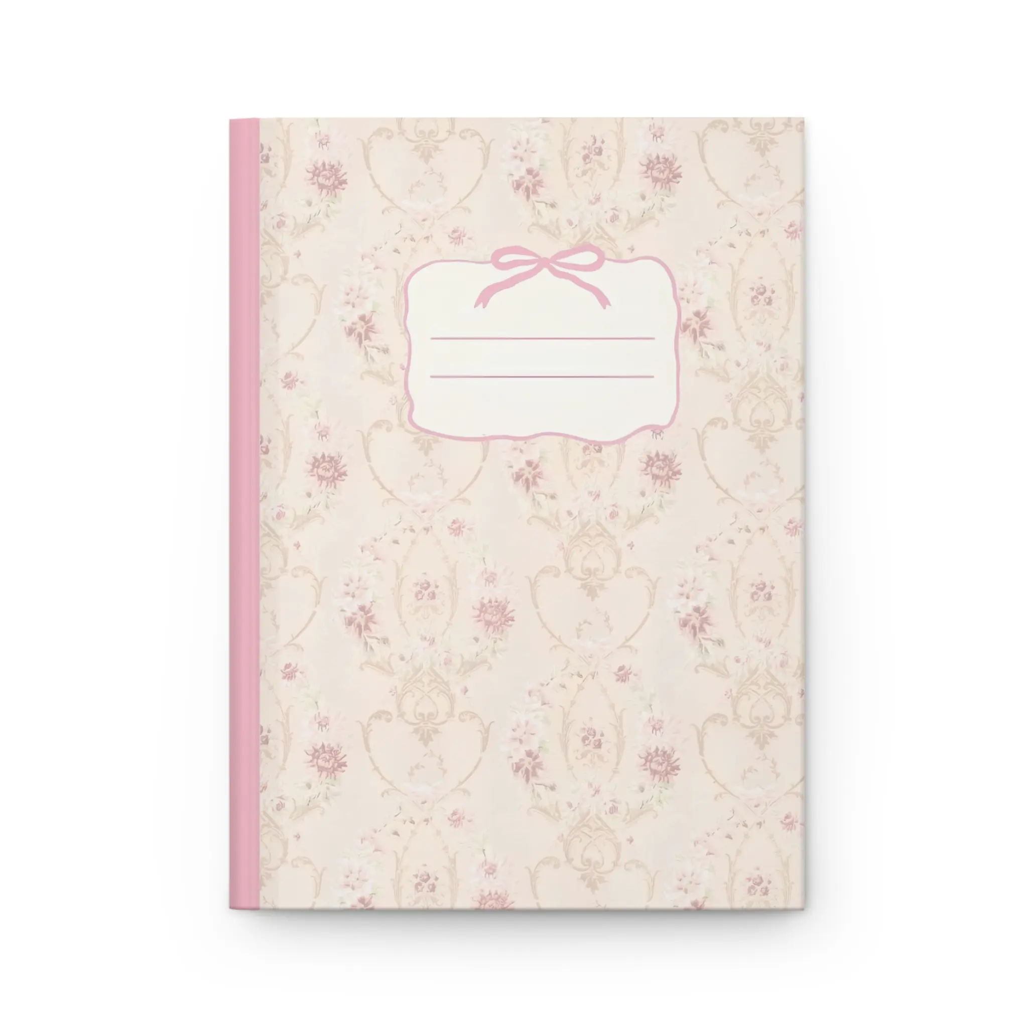 Soft Pink Blush Coquette Composition Notebook Coquette Bow Journal | Cottagecore journal for work