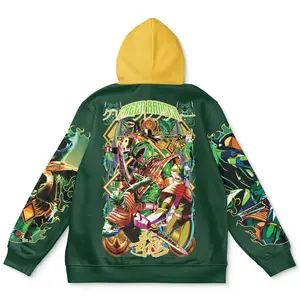 Green Ranger Mighty Morphin Power Rangers Streetwear Hoodie - Ape Zip Hoodie - Hoodies Japanese Anime Style Zip Up Hooded Sweatshirts Men Women Fashion Y2k Oversized Pullovers