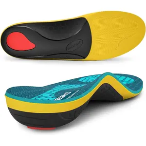 Heavy Duty Pain Relief Insoles, 220+lbs High Arch Support Orthotics Inserts for Plantar Fasciitis, Flat Feet, Pronation and Heel Pain (Mens 8-8.5| Womens 10-10.5, Coral Green)