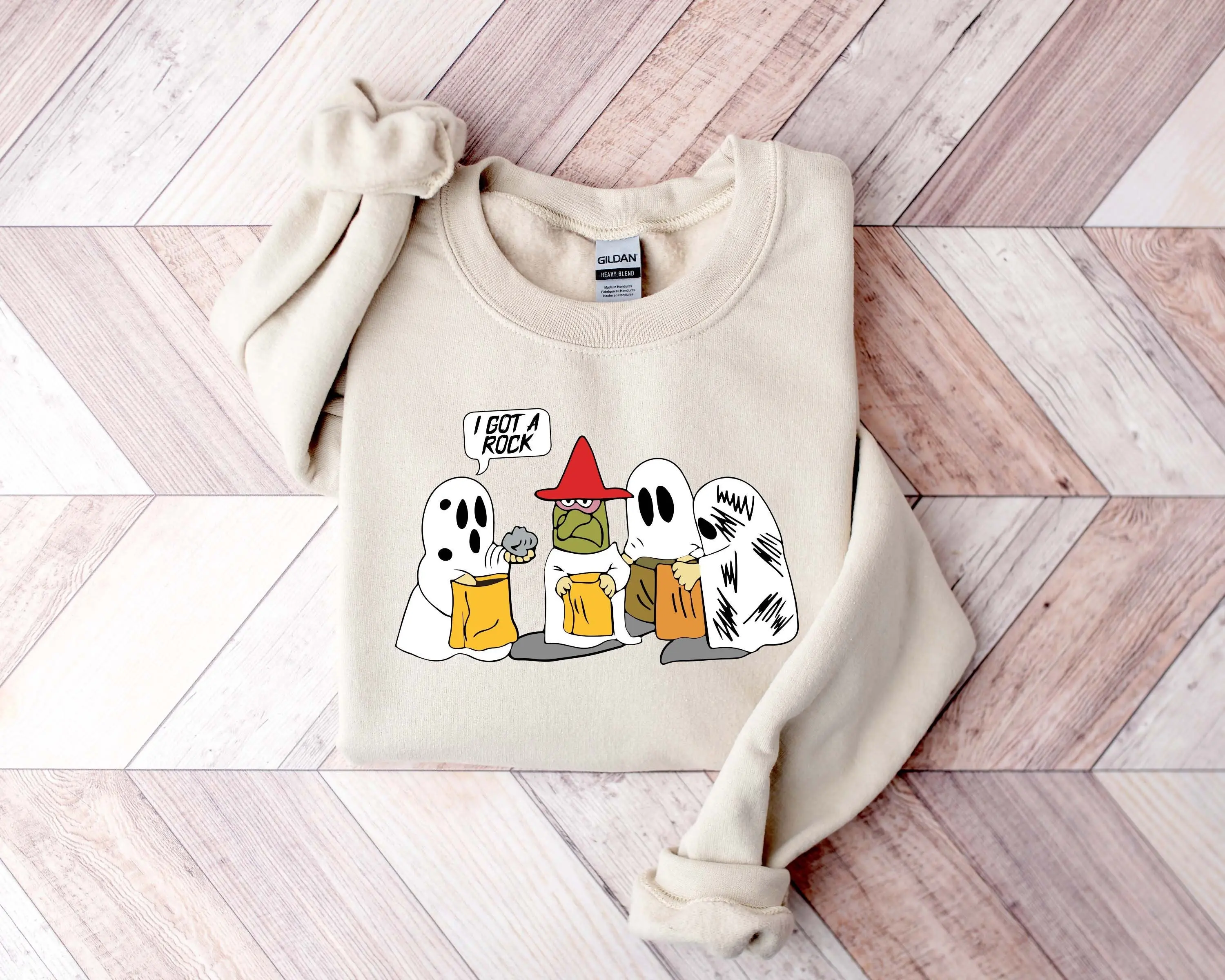 Halloween I Got A Rock Sweatshirt Trick Or Treat Ghost Halloween Shirt Peanuts Halloween Shirt Spooky Sweatshirt Funny Fall Shirt