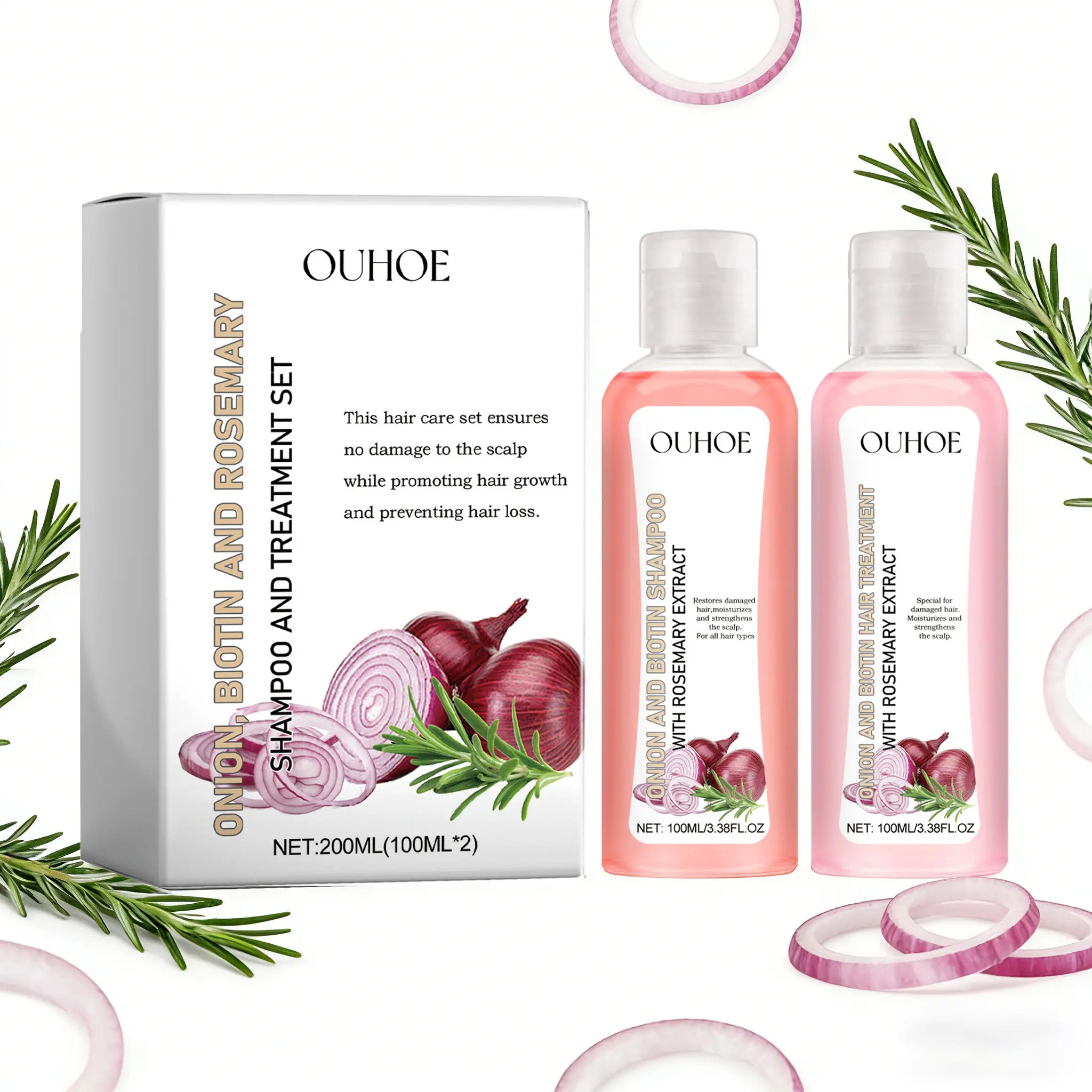 Shampo De Biotina Biotin Shampoo Natural Santonion Rosemary Onion for Thinning Hair Nourish Hair Root Sulfate Free Shampoo Libre Desal Keratin Duo Box