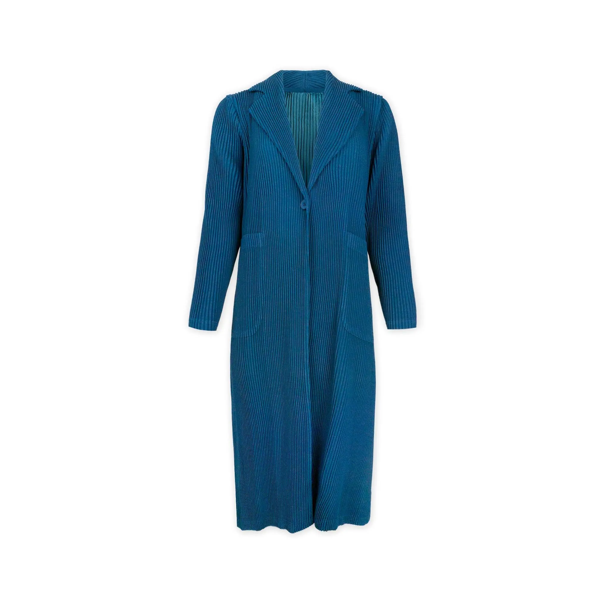 Kiara Double Knit Plissé Coat