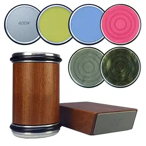 Rolling Knife Sharpener for Straight Edge, Knife Sharpener Kit with 15 & 20 Degree Magnetic Angle for Kitchen Knives