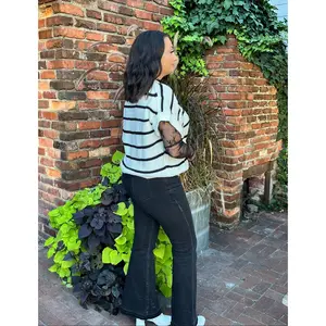 High Waist Button Front Flare Jeans