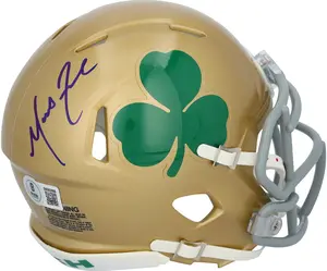Marcus Freeman Notre Dame Fighting Irish Autographed Riddell Shamrock Speed Mini Helmet - Fanatics Authentic Certified