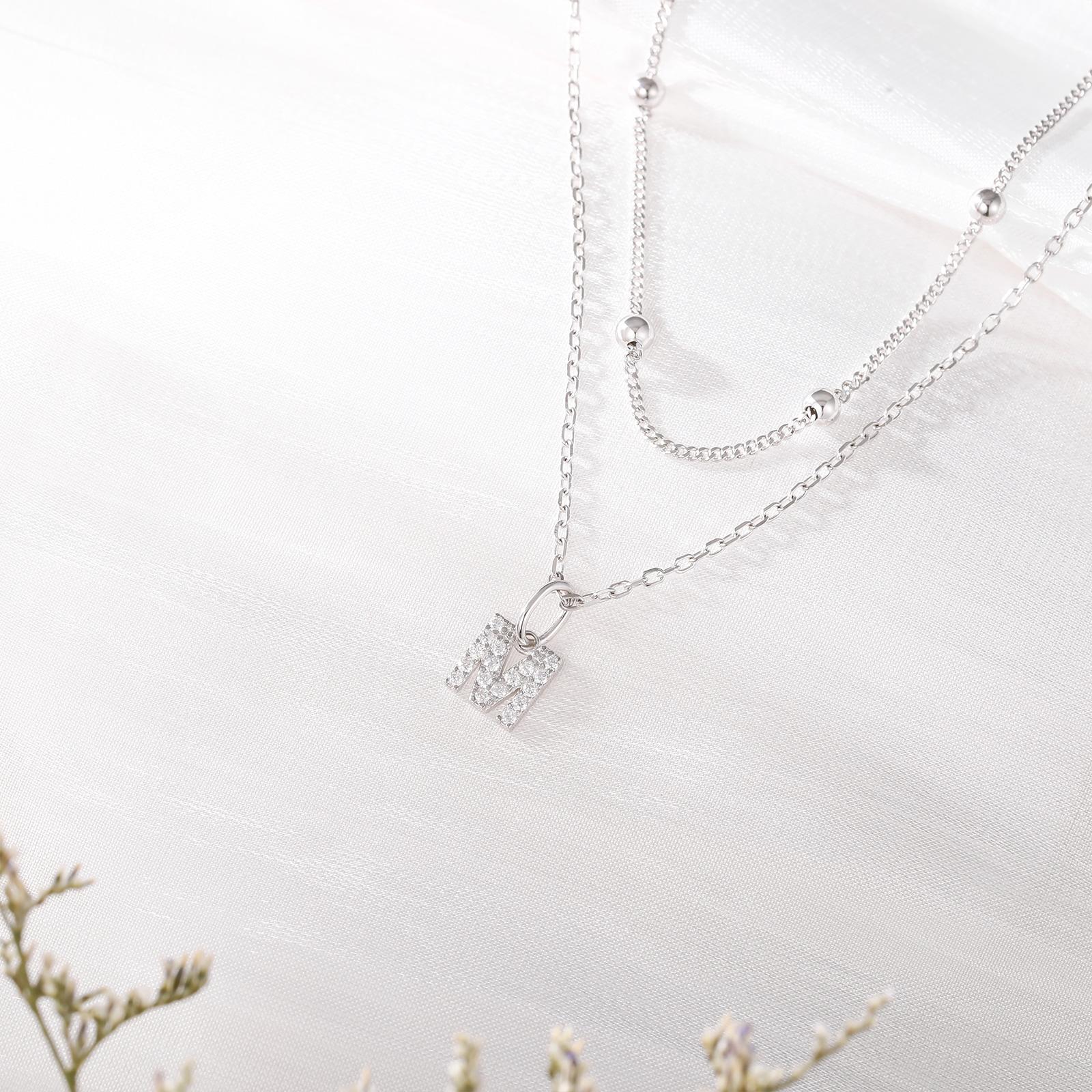 【#P68】 UCCIYO 18K Gold-Plated Minimalist Letter Pendant with Lab-Grown Moissanite S925 Sterling Silver Moissanite Pendant Necklace for Women Men Hip Hop Jewelry Gift