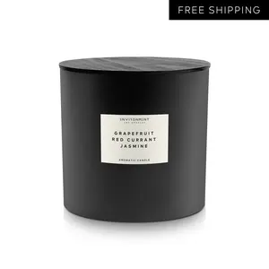 ENVIRONMENT Inspired by 5-Star Hotels MRT Candle, 55oz Luxury Coconut Apricot Wax Candles for Home (Grapefruit | Red Currant | Jasmine) Home Fragrance Products, 4 Wick Candle, Vegan & Cruelty-Free