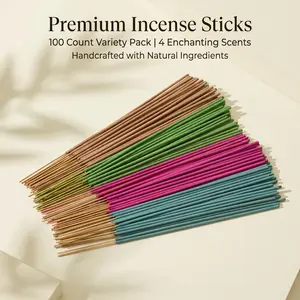 Incense 100 Sticks | Highly Fragrant Scented incense Sticks | Bold Scent Home Fragrances | for Relaxation and Aromatherapy | Long Burning Time | Mixed Floral Scent