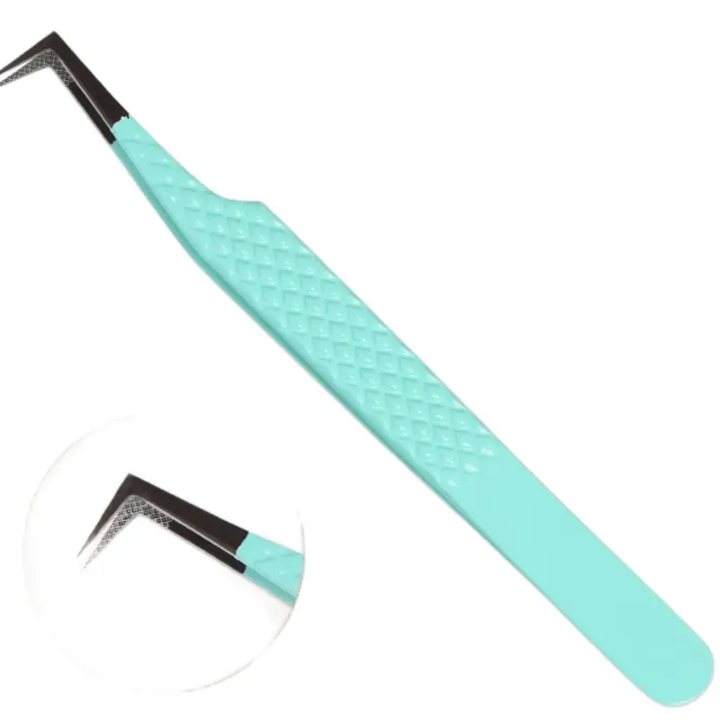 Fiber Tip Tweezers - Lightweight Design, Ideal for Volume Fanning