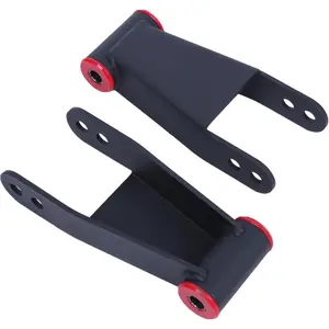 2"-3" Adjustable Rear Drop Shackles Leveling Kit for 2004-2014 Ford F-150 2WD – Black Rear Lowering/Leveling Shackles