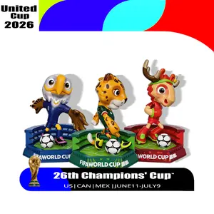2026 World Cup Mascot Set of 3 Maple Zayu Clutch Toy Figurines, Collectable Soccer Toys for Fans, Outdoor Fun Summervibes Gift for Kids, Official Licensed Figurines without brand