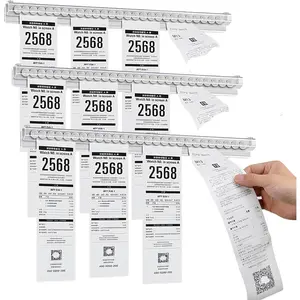 3 Pack Stackable No-Drill Ticket Receipt Holders for Restaurant Walls Refrigerator Home Kitchen Pubs Office Bars Cafes, Total 35.4 Inch