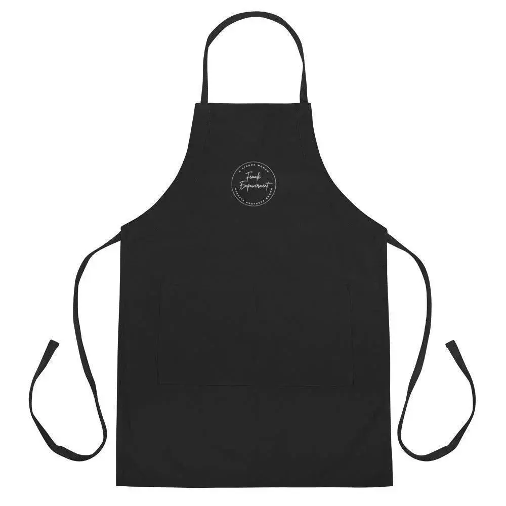 Embroidered Apron - Female Empowerment, Cotton Accessory, Adjustable Fit, Suitable for Cooking and Other Crafts