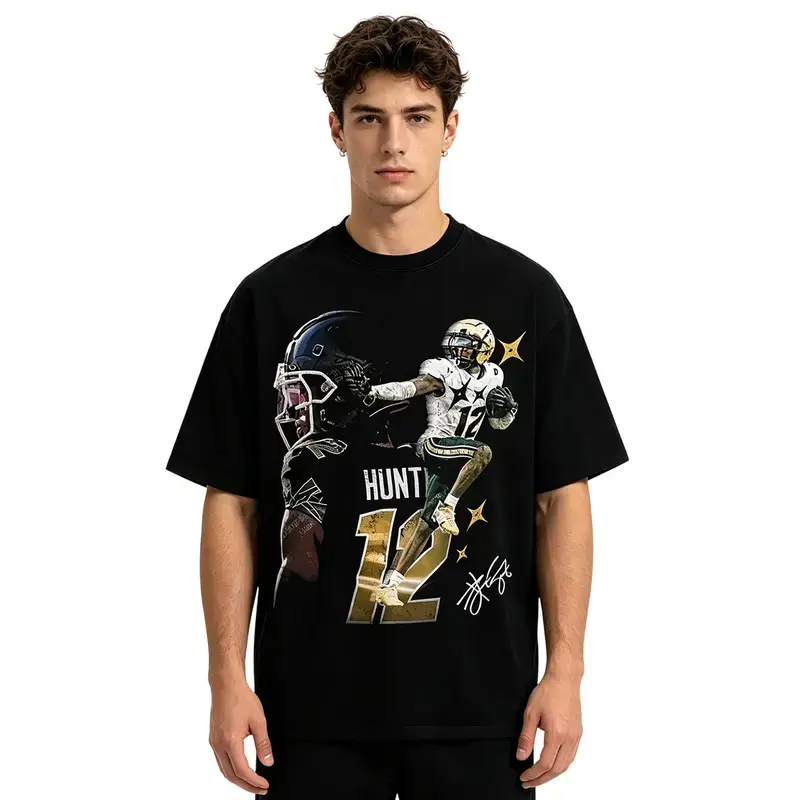 Travis Hunter Graphic Tee Bih You Thought Graphic Football T-Shirt, Vintage Unisex Crew Neck Short Sleeve Tee, Front Print Sports Fan Shirt, Game Day Streetwear Top for Men Women, College Football Inspired, S-5XL Available