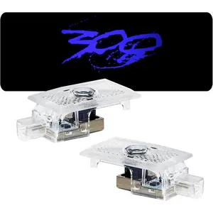 Never Fade Car LED Door Logo Compatible with 300 300C 300S 2005-2022 Projector Ghost Shadow Light, 300 Accessories Door Light Logo LED Laser Car Courtesy Step Light HD (Blue)