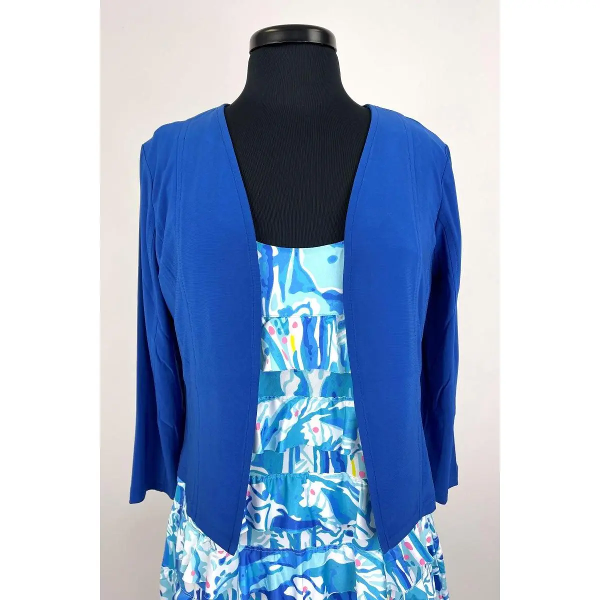 Cobalt Blue Open Front Jacket
