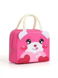 Cartoon Pattern Insulated Lunch Bag, Handheld Lunch Box with 3D Design, Thermal Food Container, Portable Lunch Pouch for School & Office, Durable Lunch Bag, Multifunctional Insulated Bag, Cute Bento Bag
