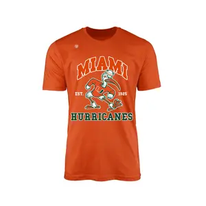 Miami Hurricanes Men’s Est. Mascot Casual Menswear Round Neck Shortsleeve T-Shirt