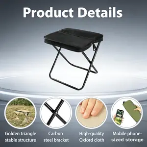 Outdoor Folding Stool, Multifunctional Portable Travel Camping Fishing Stool, Lightweight Travel Seat, Fishing Accessories, Collapsible Folding Chair