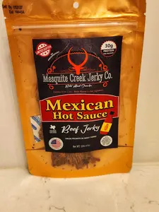 Mesquite Creek Jerky Co. Mexican Hot Sauce Beef Jerky - Limited Edition 30g Protein Rich Snack
