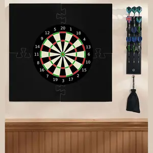 Square Dart Backboard Enclosure, 4 Counts/set Spliced Dartboard Wall Protector, Dart Accessories for Indoor & Outdoor Use