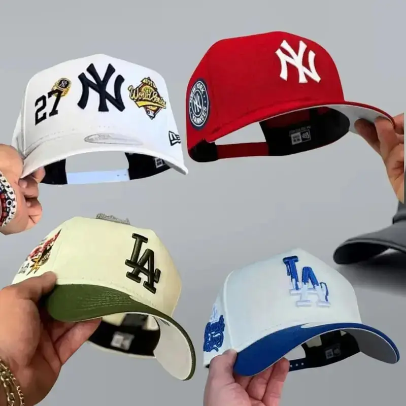 MLB New Era LA Dodgers - NY Yankees - White Sox - Braves,. 59FIFTY - 9FIFTY Fitted - Snapback Cap – Unisex Fitted Gorras Baseball Hat, Adjustable Trucker Design for Men Women, Premium Streetwear Accessory, Classic USA Sports Fashion, Viral TikTok Favorite