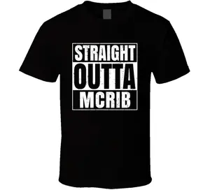 Straight Outtas Mcrib T Shirt | Food Compton Parody | 100% Cotton Woman Men's T-Shirt
