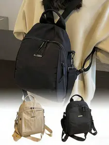 Lightweight Nylon Backpack with Detachable Straps, Multi-Functional Commuter Bag, Large Capacity Daily Use, & Options