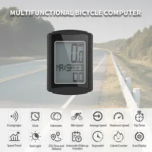 Rainbow Forest Wireless Digital Bicycle Speedometer and Odometer LCD Display Multi Function for Road Mountain Bikes Accurate Speed Tracking Easy Install Day Night Mode Bike Computer Durable Construction