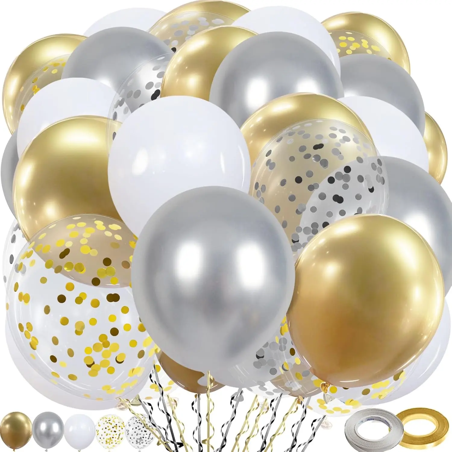 Gold-silver-white