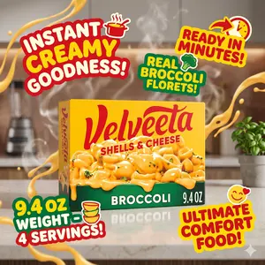 Velveeta Shells & Cheese Broccoli with Shell Pasta, Cheese Sauce & Broccoli Florets, 9.4 oz Box