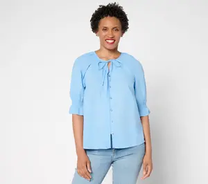 Me by Jennie Garth Wharf 100% Cotton Blouse