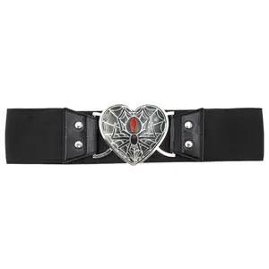 Elastic Waist Belt Black Widow Heart