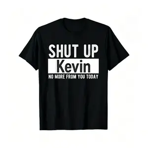 Menswear Short-Sleeve Comfy Round Neck Playful Kevin Meme Graphic Tee - Perfect Funny Gift for Friends, Ideal for Daily Wear