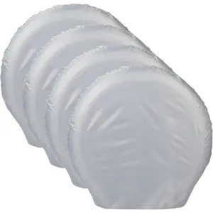 RV Tire Covers Wheel Covers 4 Pack Heavy 420D  UV Proof Windproof Tire Protector for RV, , Trailer, SUV Universal Fit Outdoor Wheel Protection Fits Diameters 24-26 inch