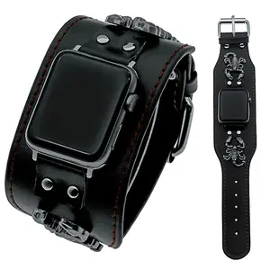 GOGARAMA  Punk Style Scorpion Band Compatible with Iwatch, Fits 49mm 45mm 44mm 42mm 41mm 40mm 38mm, Fashionable Replacement Strap, Leather Watch Strap