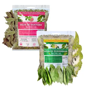 Viral Herbal Tea Bundle - Graviola Soursop Guanabana Leaf + Guava Leaf 5oz (141g) Each - Premium Whole Sun Dried Leaves - Calidad Premium, 100% All Natural Delicious Fresh Tea | From Mexico | Premium Wildcrafted.