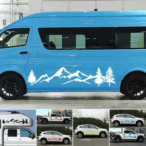 2Pcs Car Sticker Vinyl Forest Graphic Car Decor Waterproof for Camper RV Truck