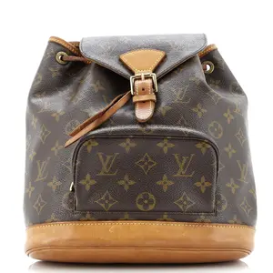 Pre-owned Louis Vuitton Canvas Coated Backpacks Vintage Montsouris Backpack Monogram Canvas MM by Rebag