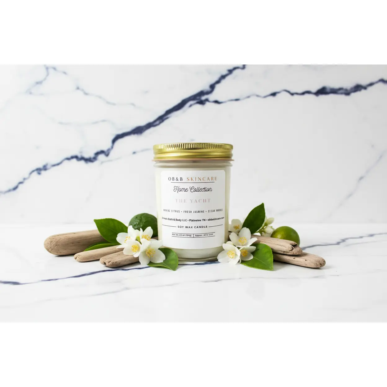 Luxury Candles | 6.5 oz Marbled Candle