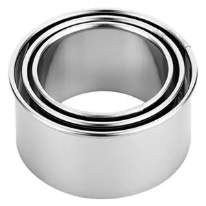 Biscuit Cutters - Stainless Steel Dumpling Cutters, 3 Pcs, Round Edge, Ideal for Cooking & Baking, Includes Cake Pastry Cutters