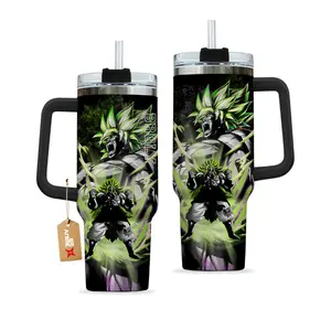 Broly Legendary Super Saiyan Dragon Ball Anime Quencher Tumbler 20oz 40oz With Handle Travel Cup For School Gym Office Outdoor Use,