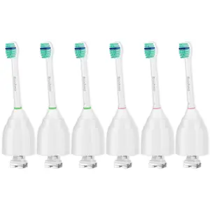 Brushmo Replacement Toothbrush Heads Compatible with Philips Sonicare E-Series HX7012 HX7022 HX7023 Compact Size Head fits Essence and Screw-On Electric Toothbrush, BM716, 6 Pack